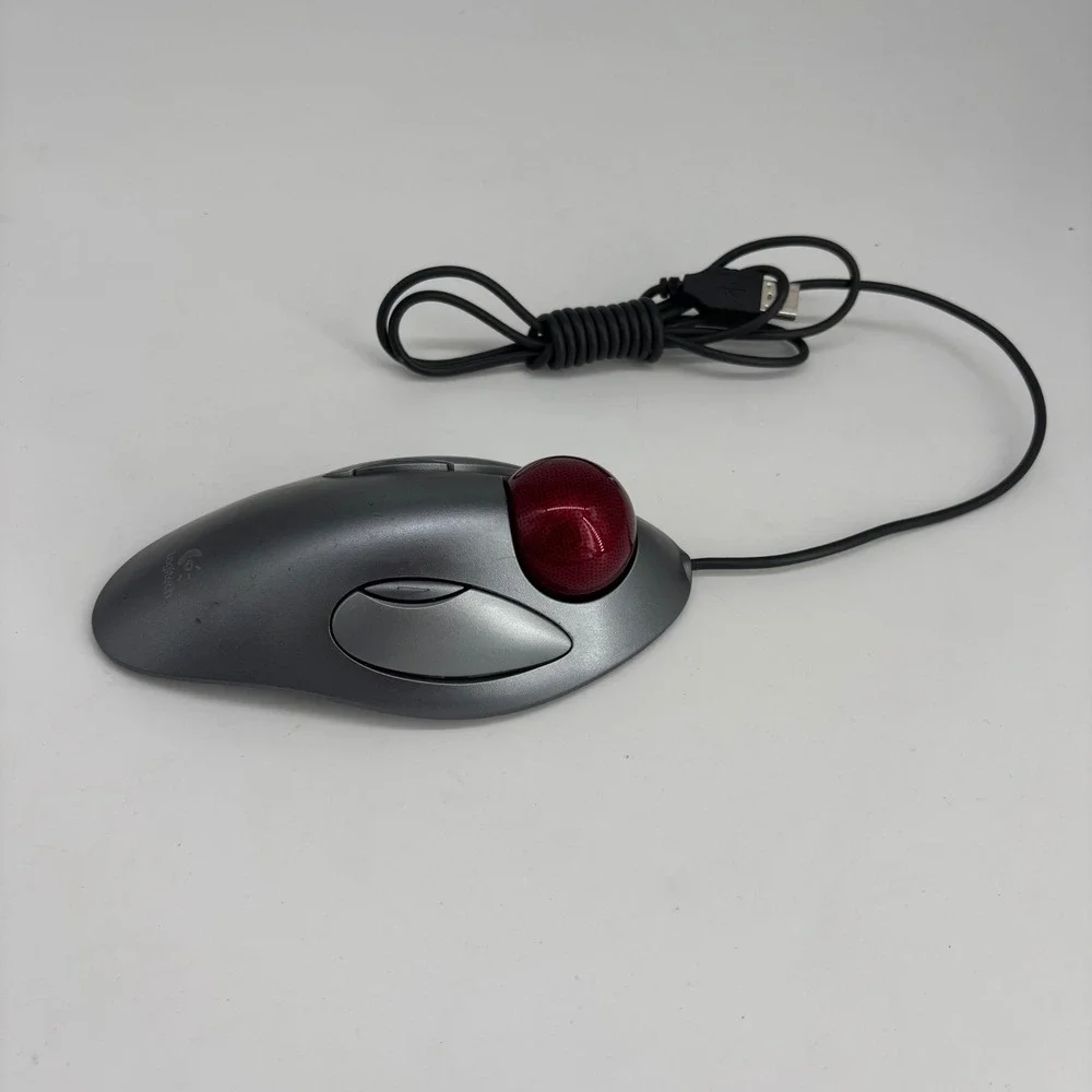 Logitech Ergonomic Trackman Marble Mouse Gray USB Wired T-BC21
